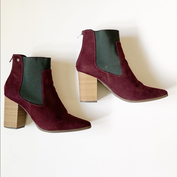 Lane Bryant Shoes - Lane Bryant | Wine Faux Suede Ankle Boots
